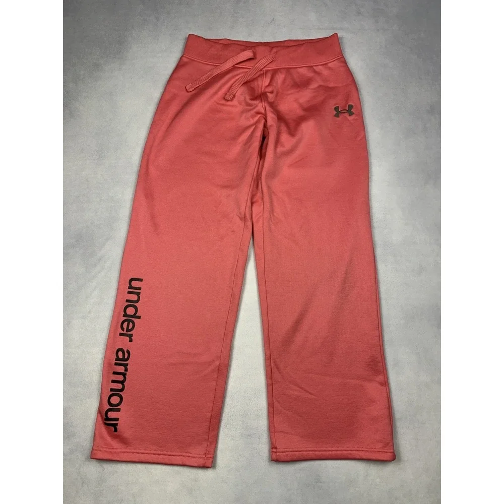 Under Armour ColdGear Storm Pants Youth Large‎ YLG Red Fleece Lined Athletic